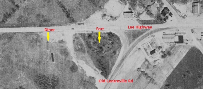 1937 Aerial Image of Artillery Hill Diner