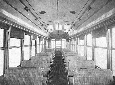 Interior View of Streetcar with a Brill Plain Arch Roof