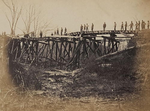 Bull Run Bridge After Freshet of April 1863