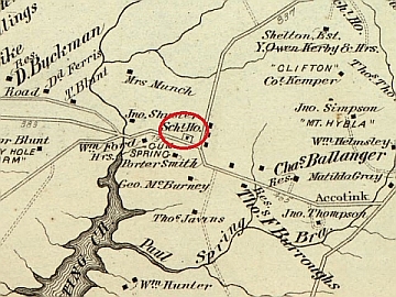 Gum Springs on Hopkins Map